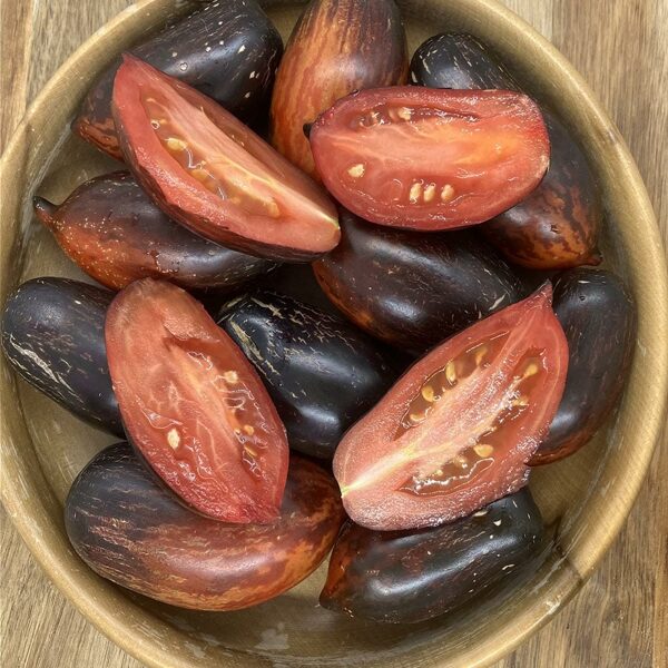 Dwarf: Shadow boxing Dwarf Field/šiltnamis, juodi, raudoni slyviniai pomidorai. Pomidorų sėklos.